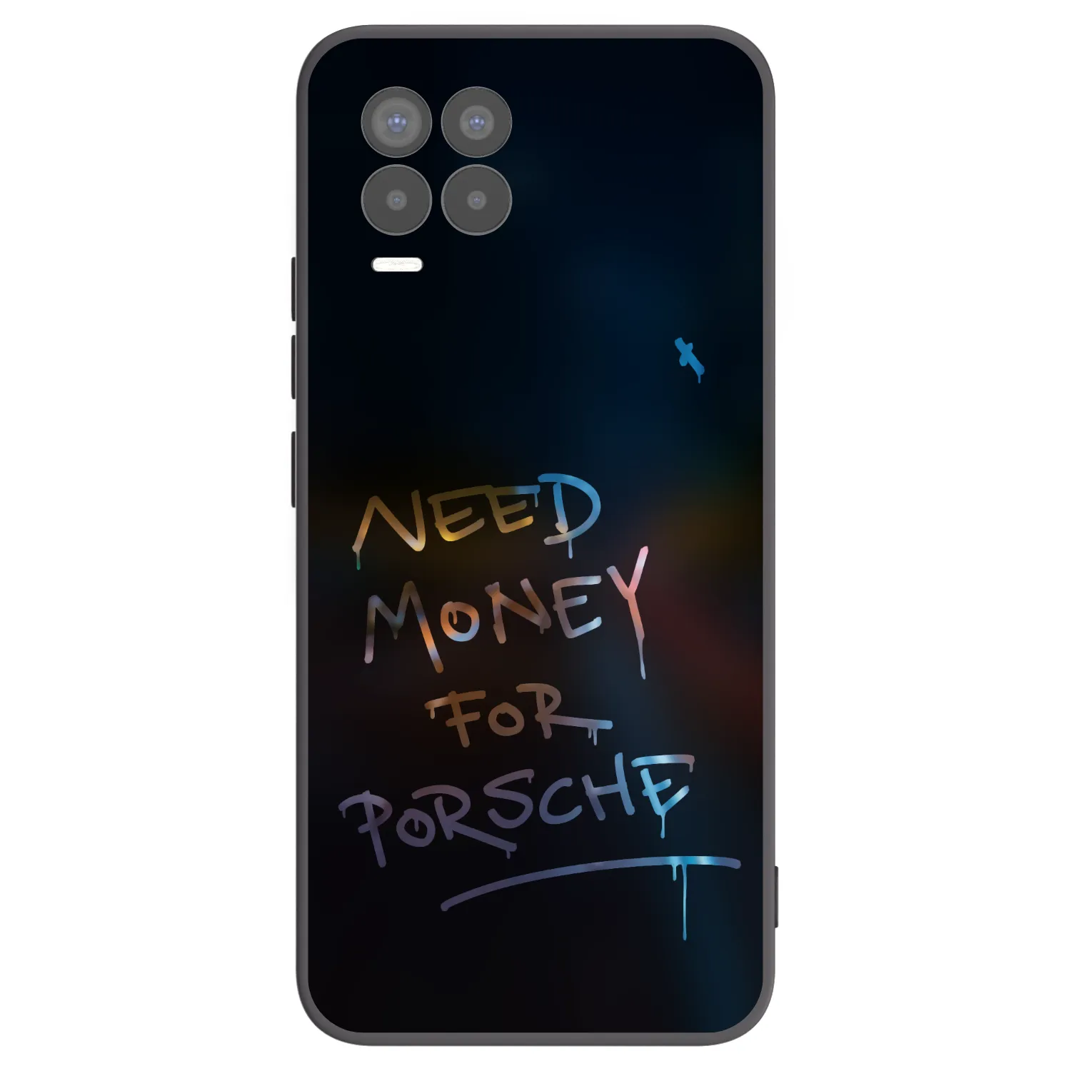 Picasee crna silikonska maskica za Realme 8 4G - Neon Nights