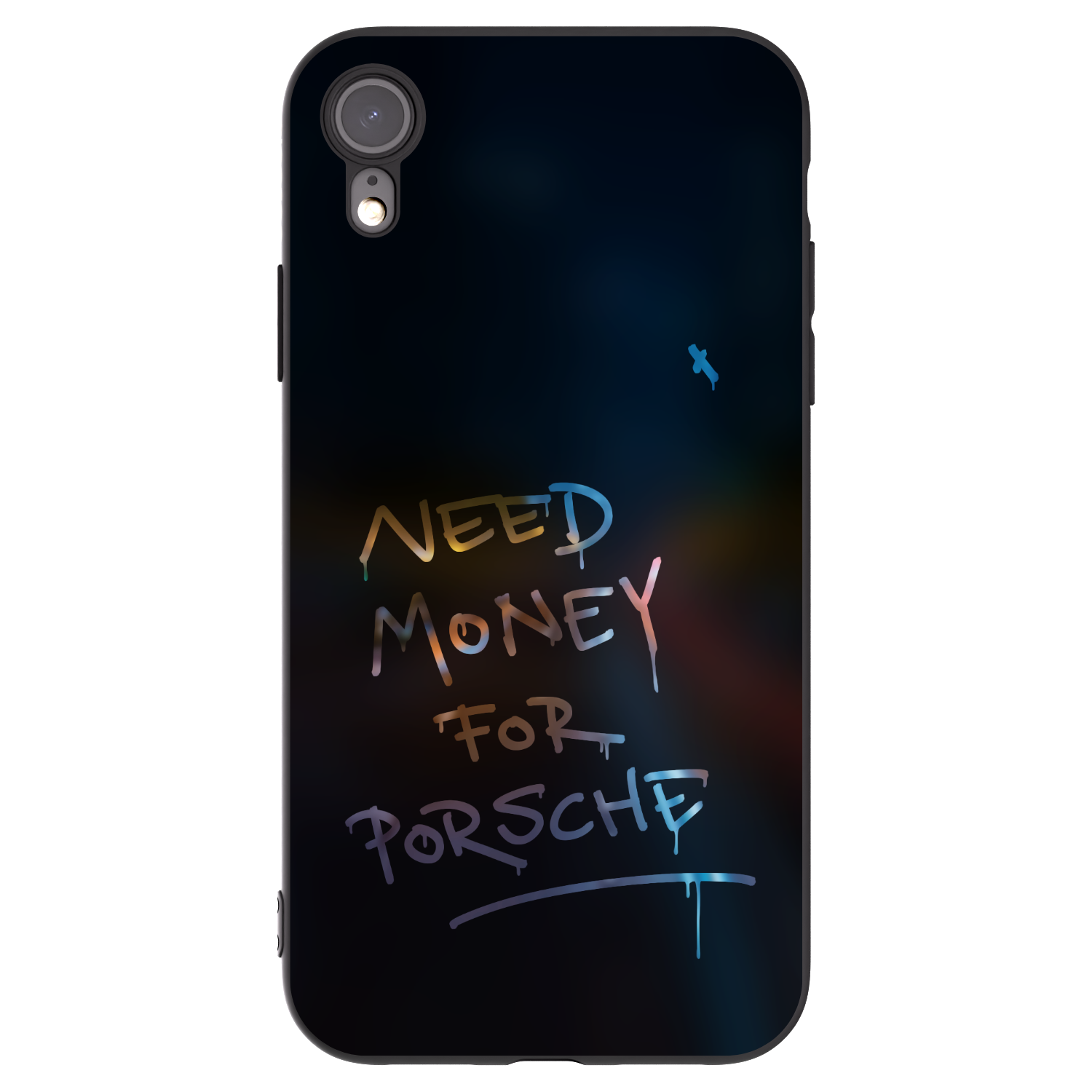 Picasee crna silikonska maskica za Apple iPhone XR - Neon Nights