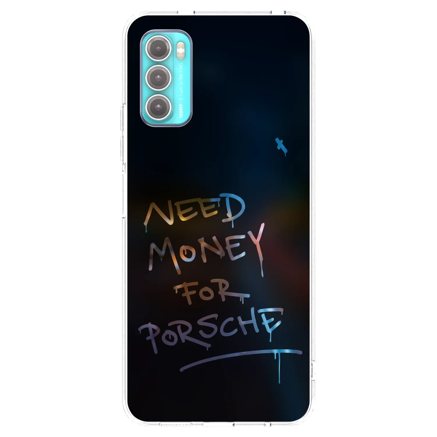 Picasee silikonska prozirna maskica za Motorola Moto G60 - Neon Nights