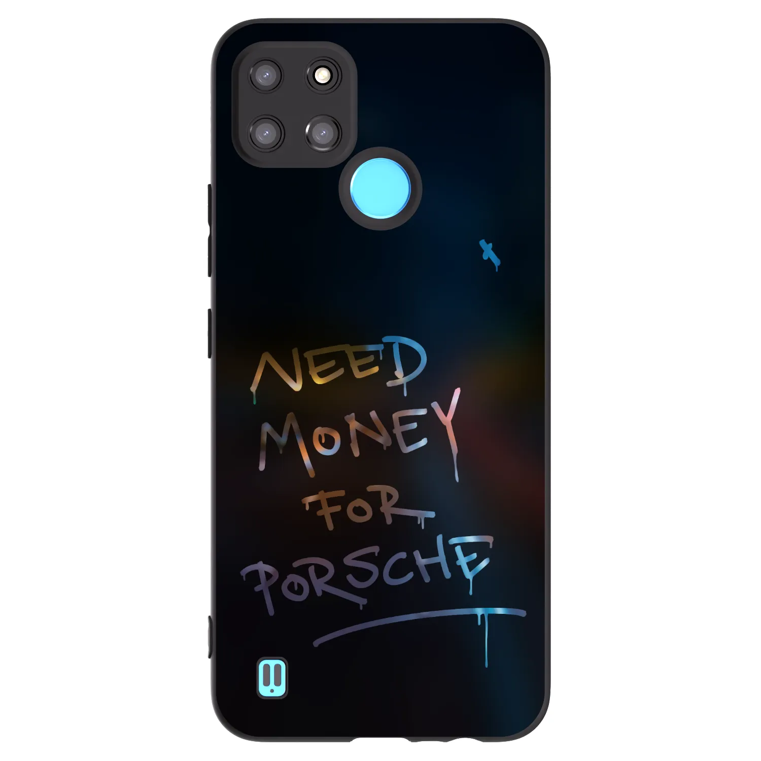 Picasee crna silikonska maskica za Realme C21Y - Neon Nights