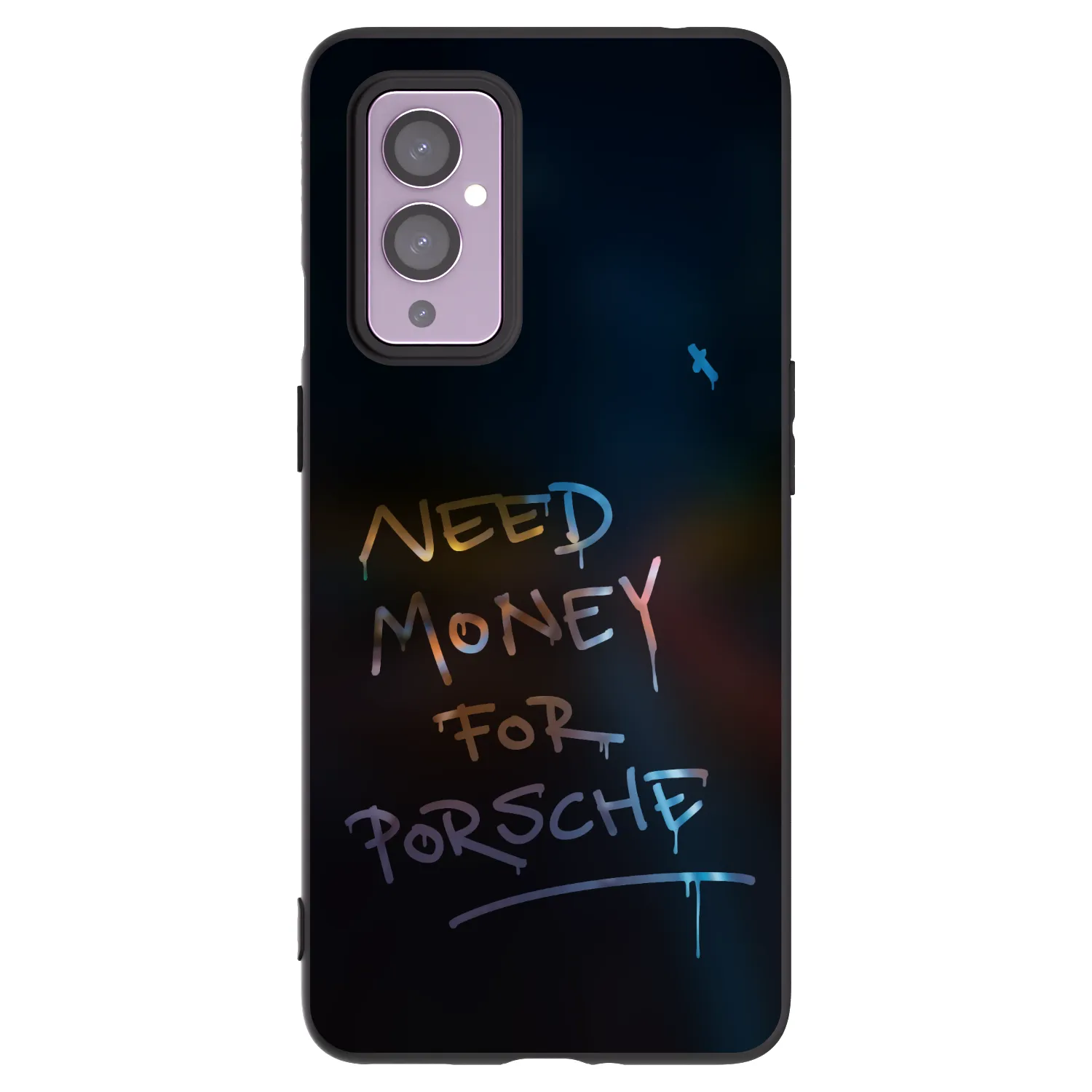 Picasee crna silikonska maskica za OnePlus 9 - Neon Nights