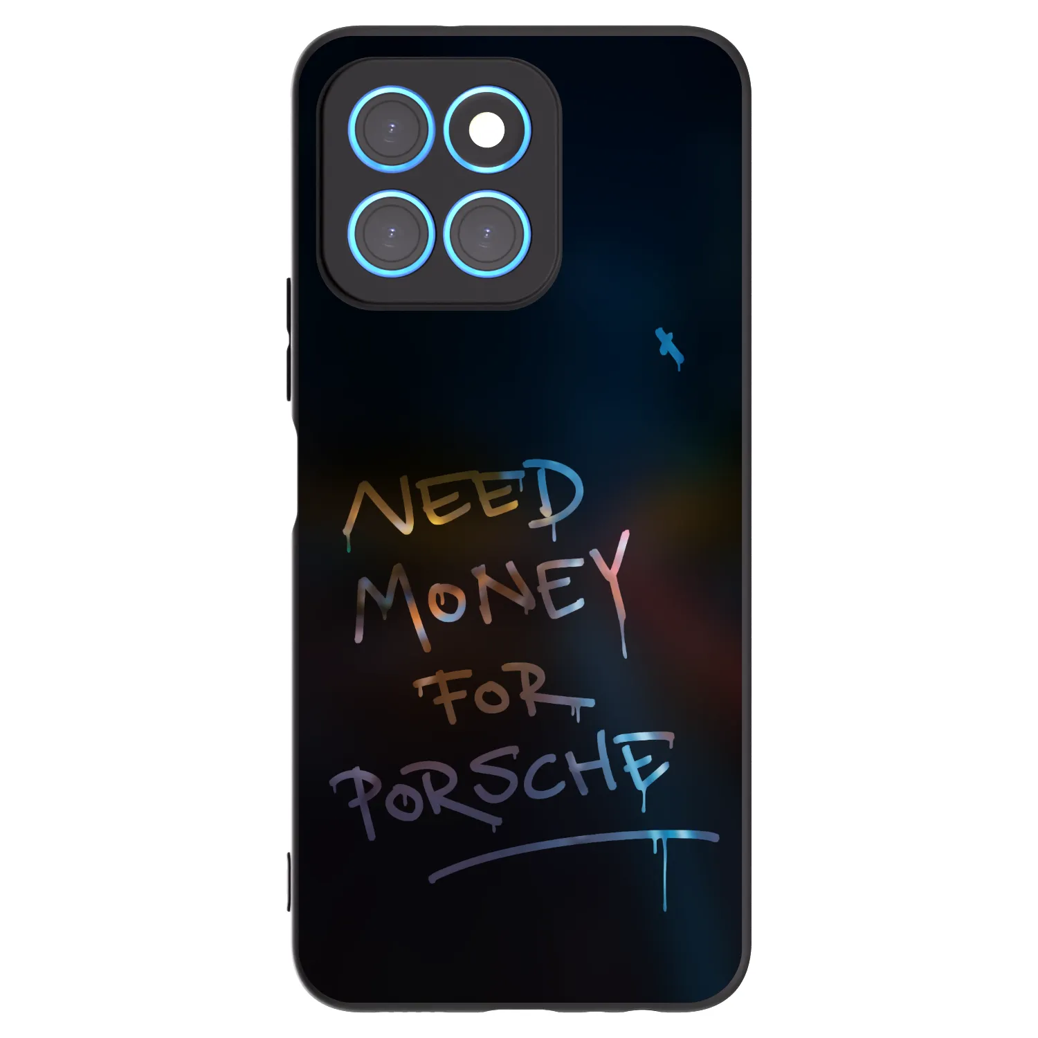 Picasee crna silikonska maskica za Honor X6 - Neon Nights