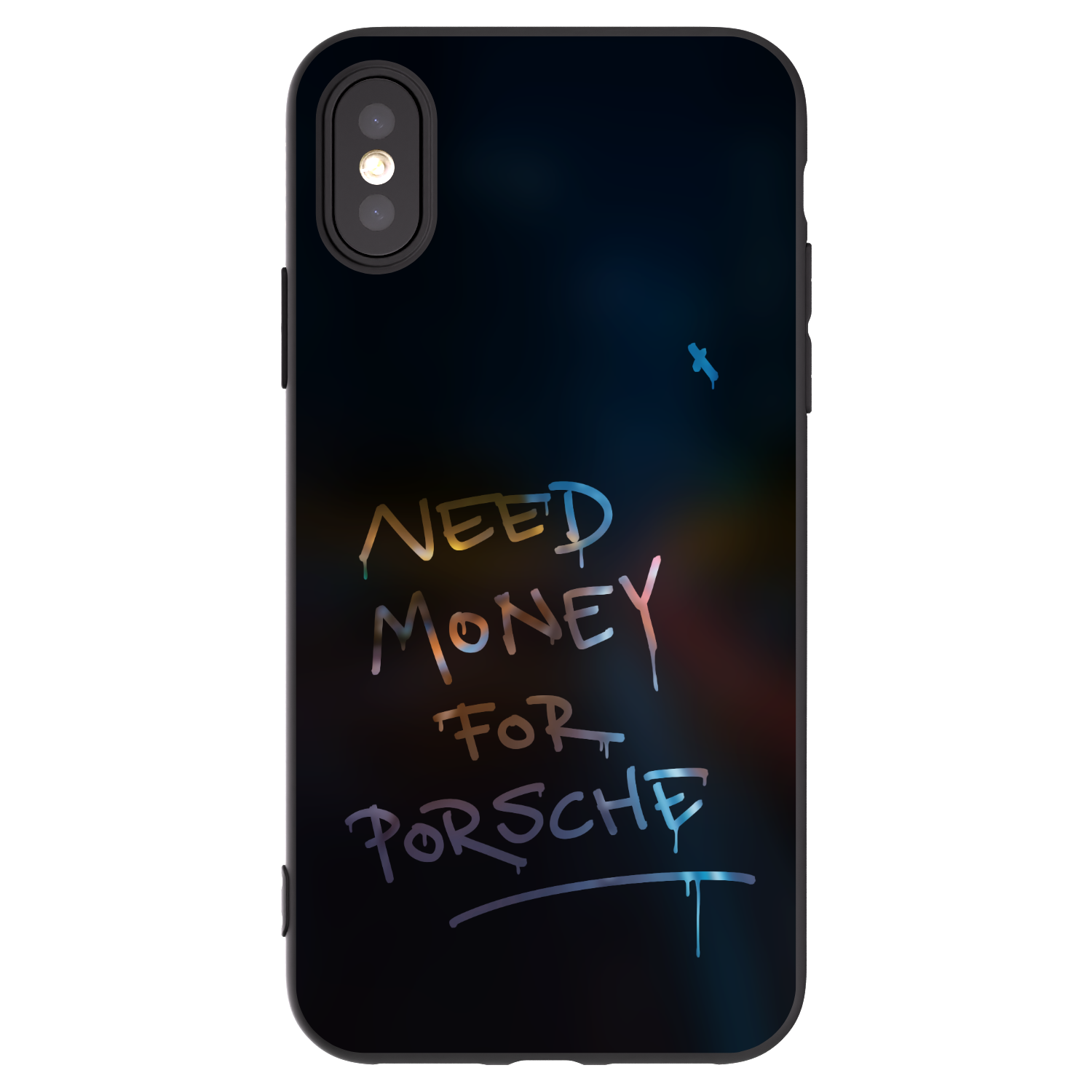 Picasee crna silikonska maskica za Apple iPhone X/XS - Neon Nights