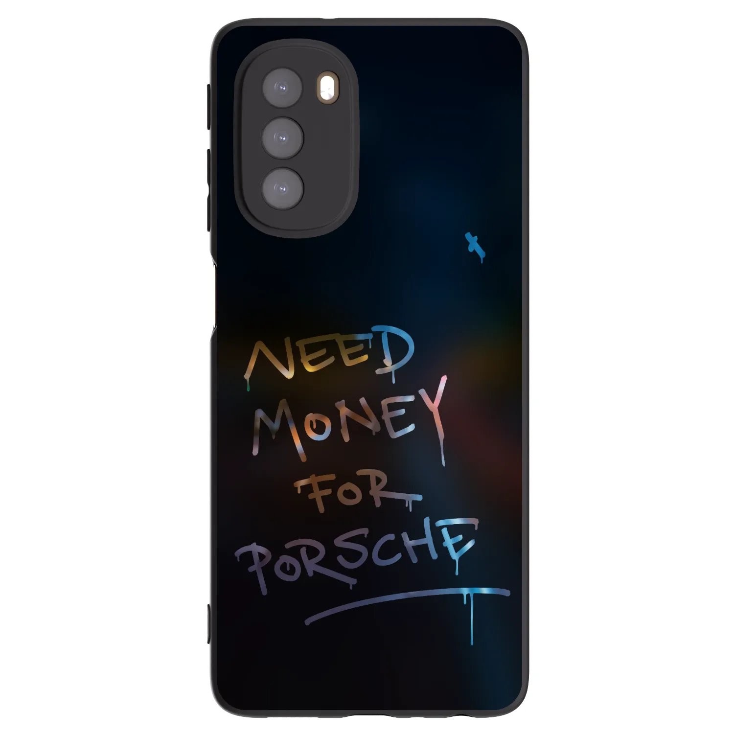 Picasee crna silikonska maskica za Motorola Moto G51 - Neon Nights