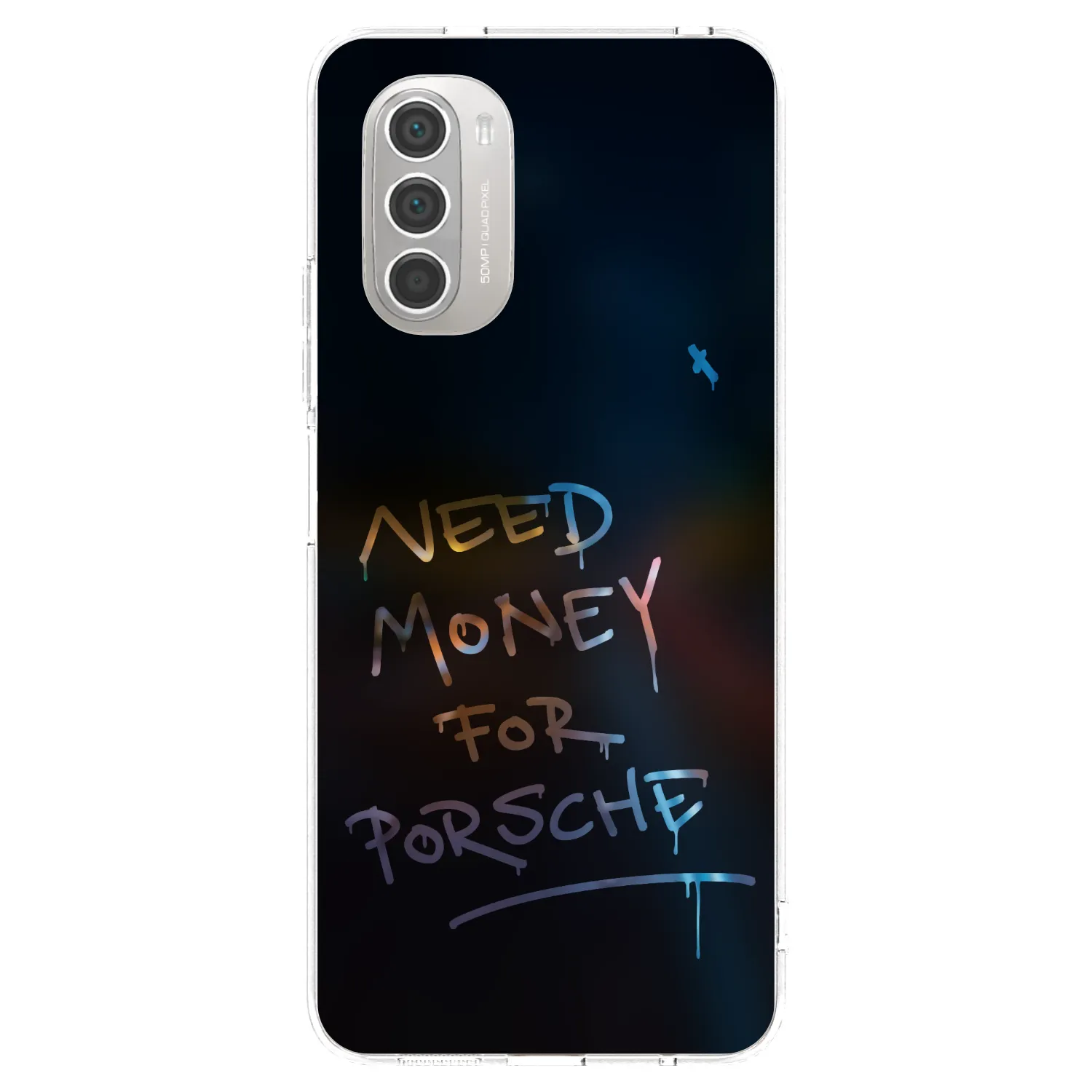 Picasee silikonska prozirna maskica za Motorola Moto G51 - Neon Nights