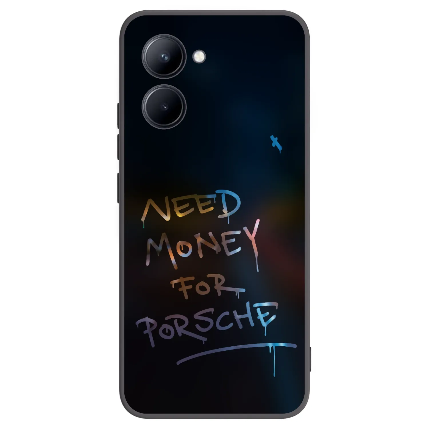Picasee crna silikonska maskica za Realme C33 (2023) - Neon Nights