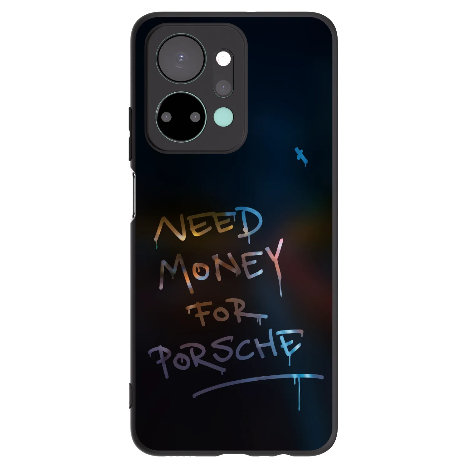 Picasee crna silikonska maskica za Honor X7a - Neon Nights