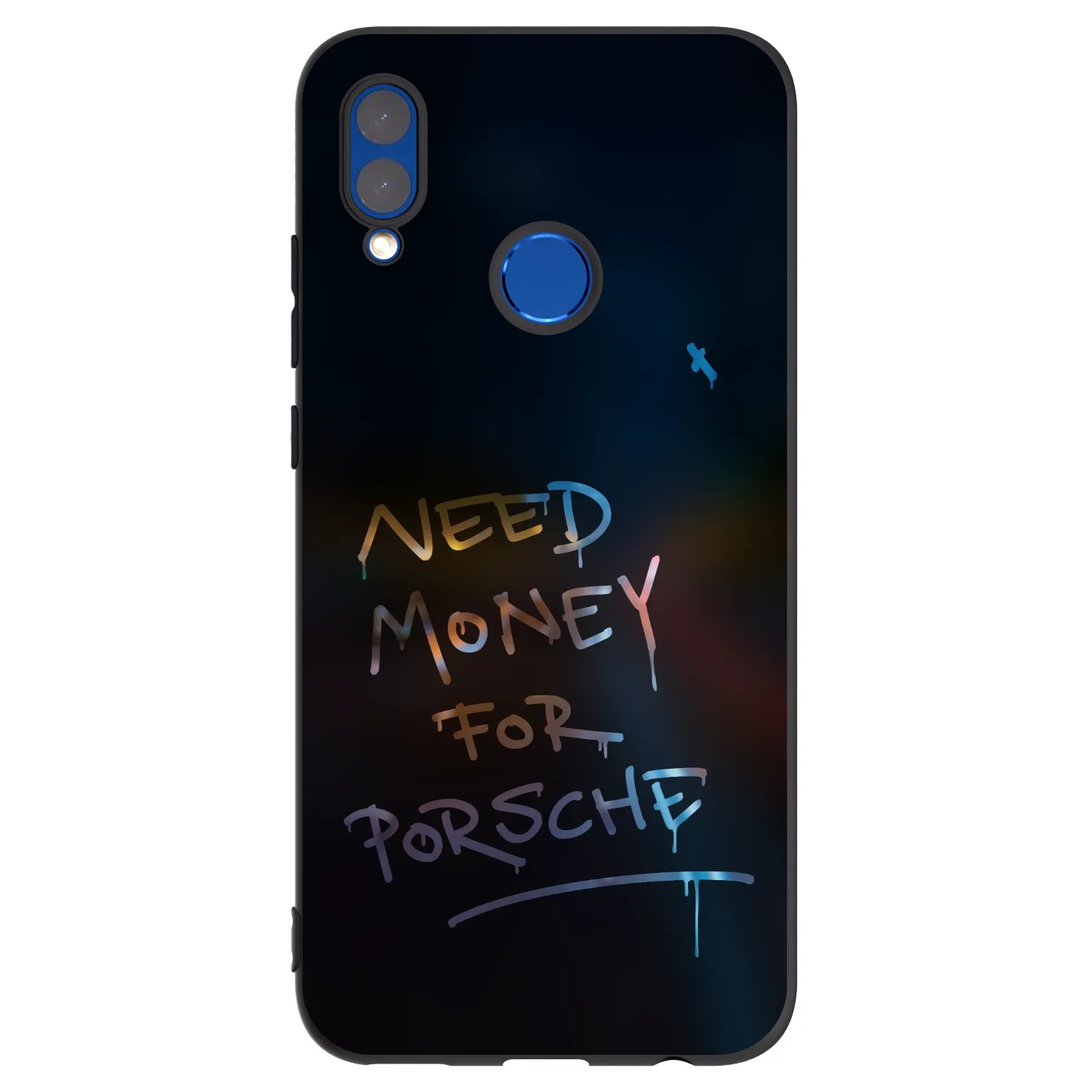 Picasee crna silikonska maskica za Honor 10 Lite - Neon Nights