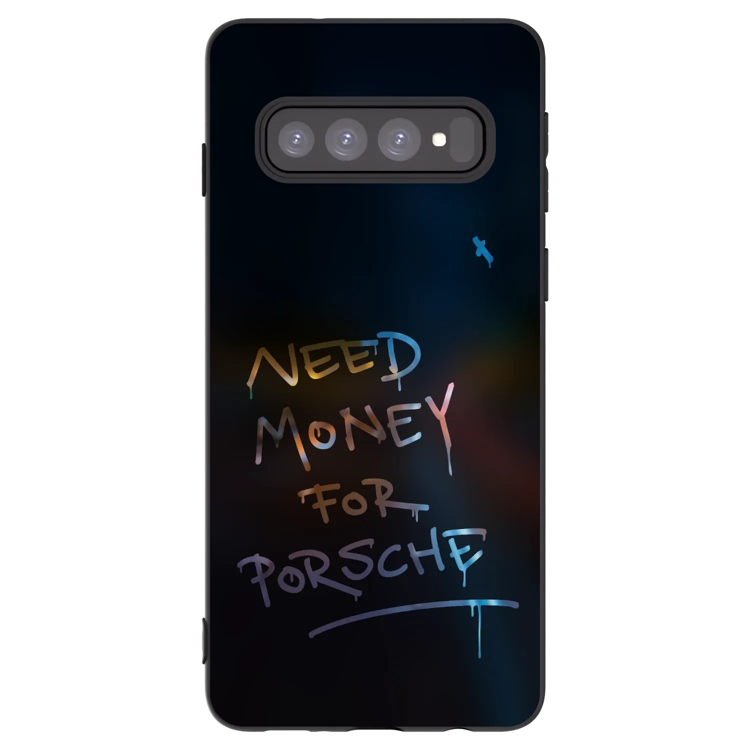 Picasee crna silikonska maskica za Samsung Galaxy S10 G973 - Neon Nights