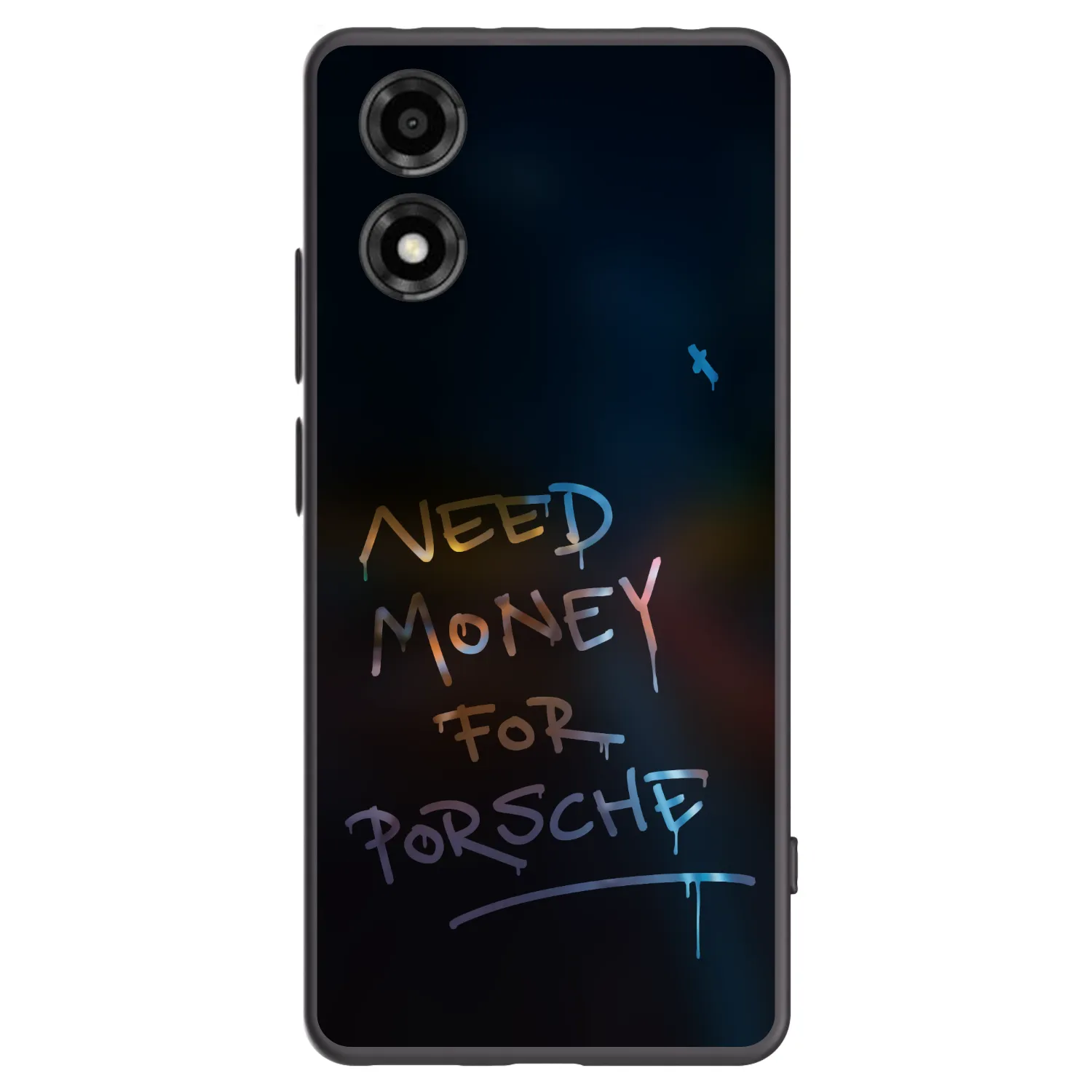 Picasee crna silikonska maskica za Motorola Moto E14 - Neon Nights