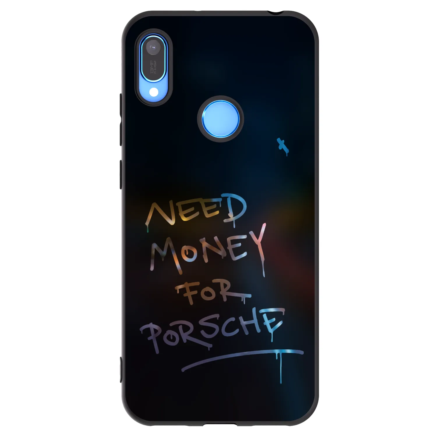 Picasee crna silikonska maskica za Huawei Y6 2019 - Neon Nights