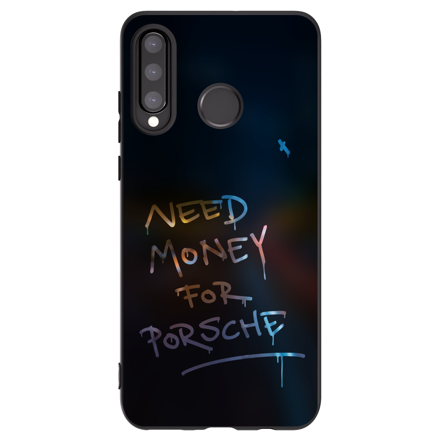 Picasee crna silikonska maskica za Huawei P30 Lite - Neon Nights