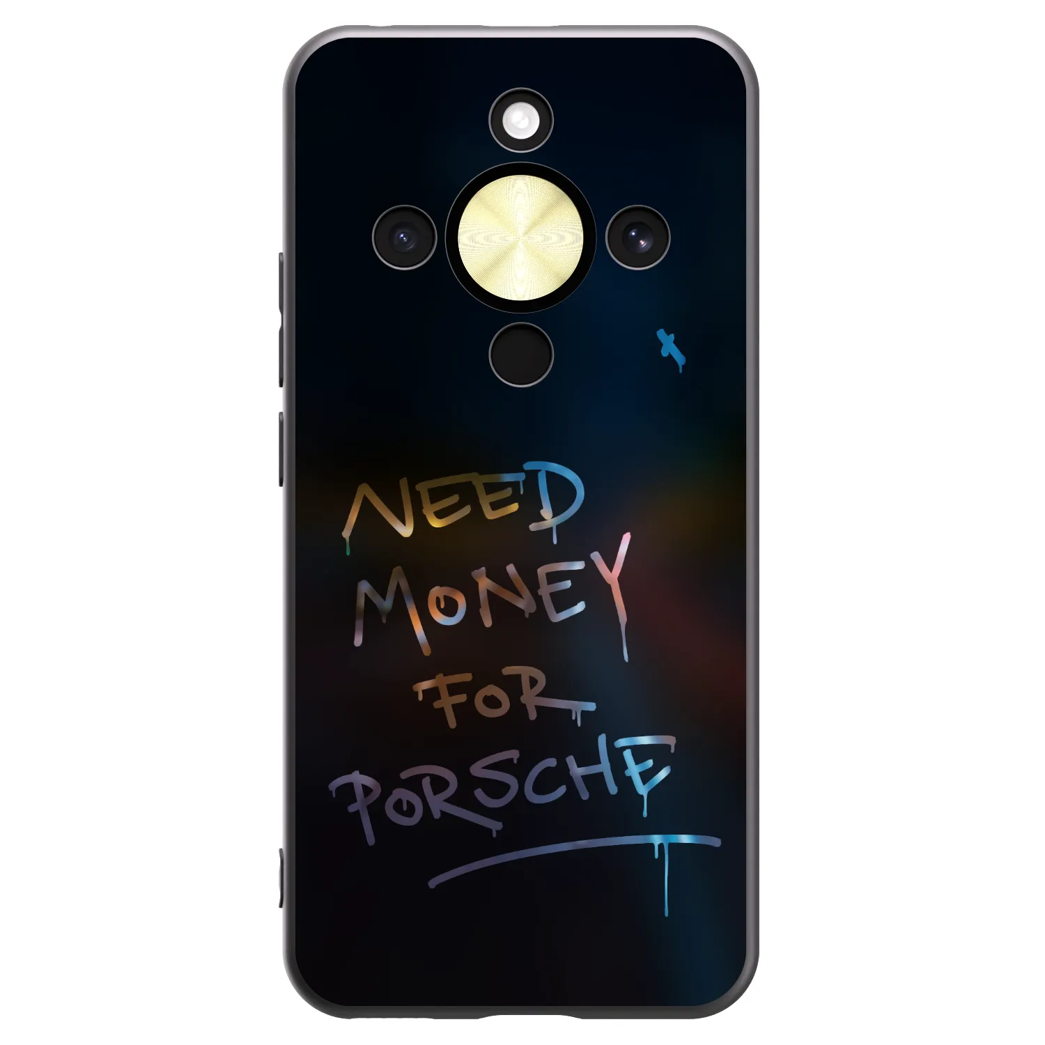 Picasee crna silikonska maskica za Honor Magic8 Lite 5G - Neon Nights
