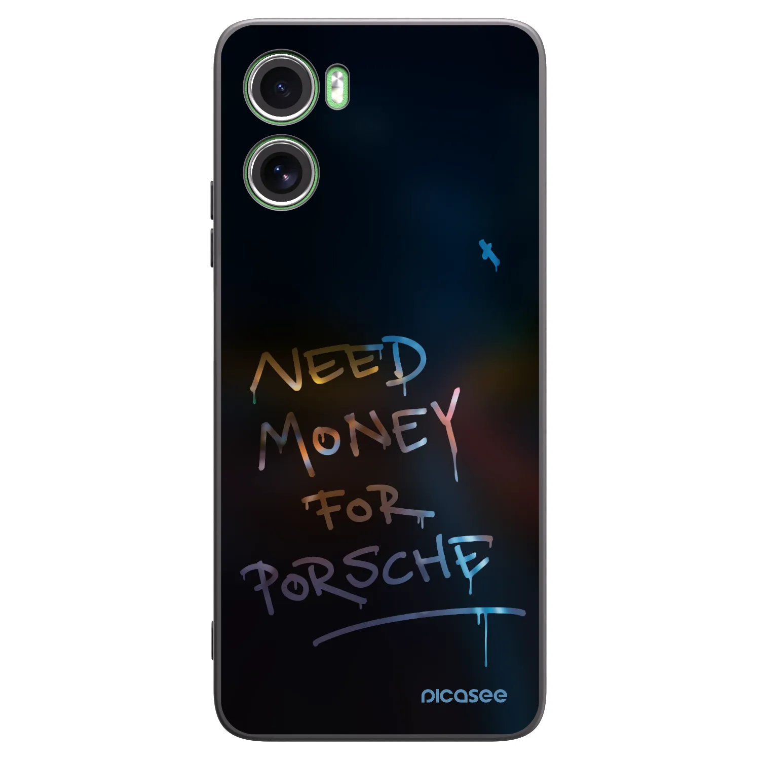 Picasee crna silikonska maskica za Motorola Moto G06 - Neon Nights