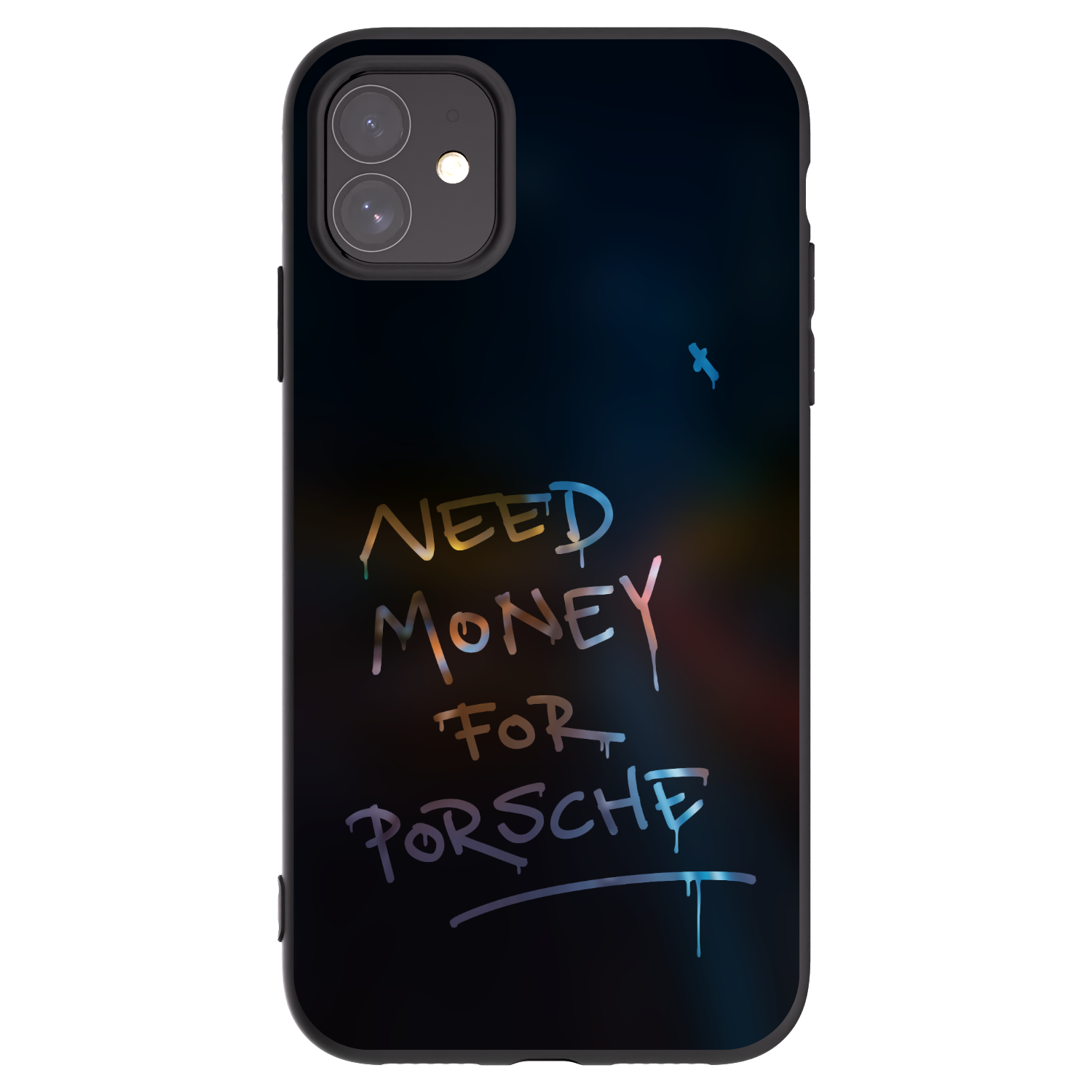 Picasee crna silikonska maskica za Apple iPhone 11 - Neon Nights