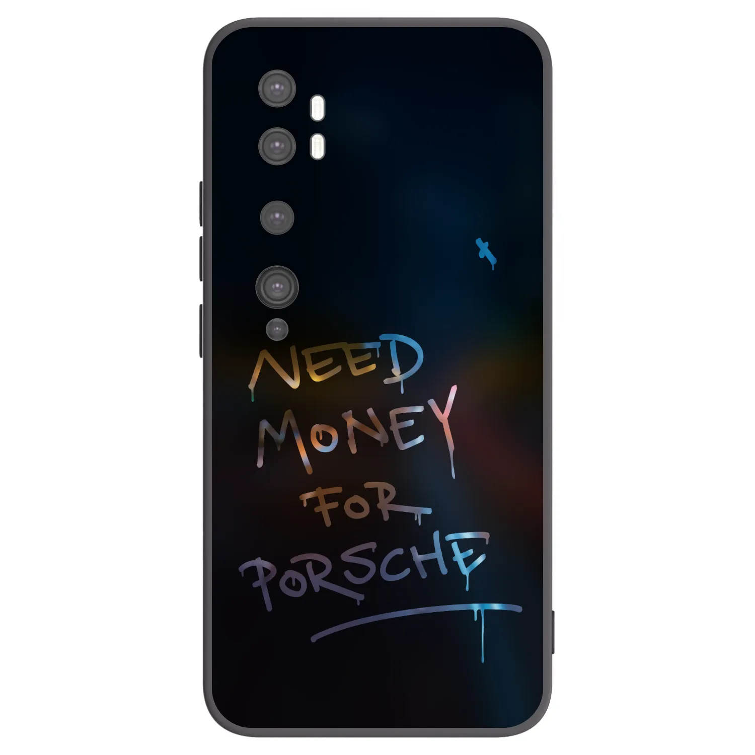 Picasee crna silikonska maskica za Xiaomi Mi Note 10 (Pro) - Neon Nights