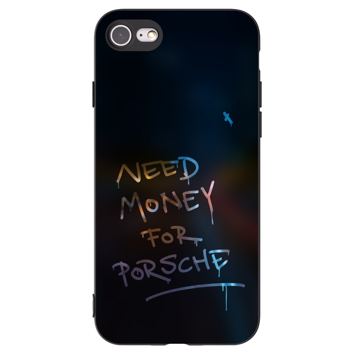Picasee crna silikonska maskica za Apple iPhone SE 2020 - Neon Nights
