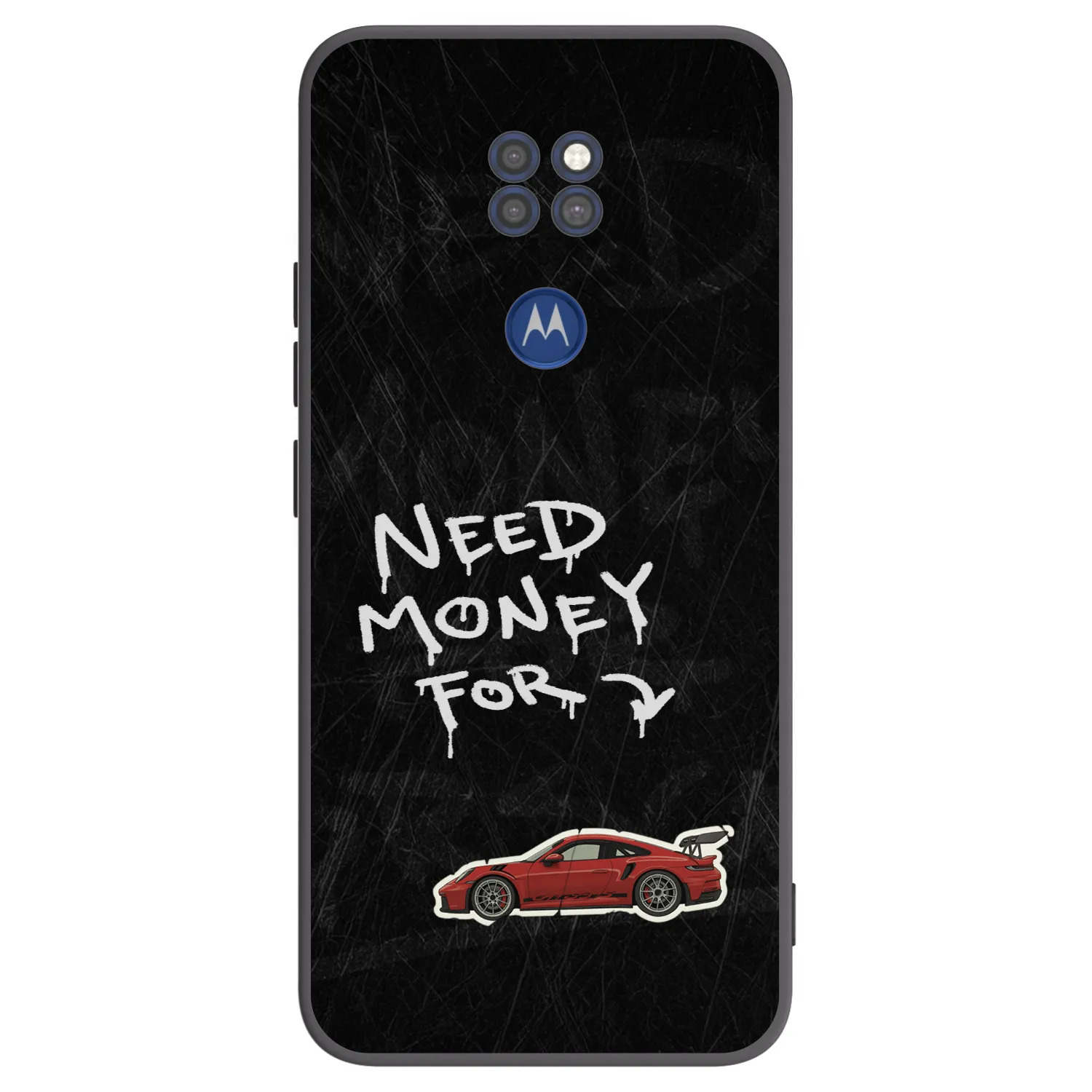 Picasee crna silikonska maskica za Motorola Moto G9 Play - Track Mode