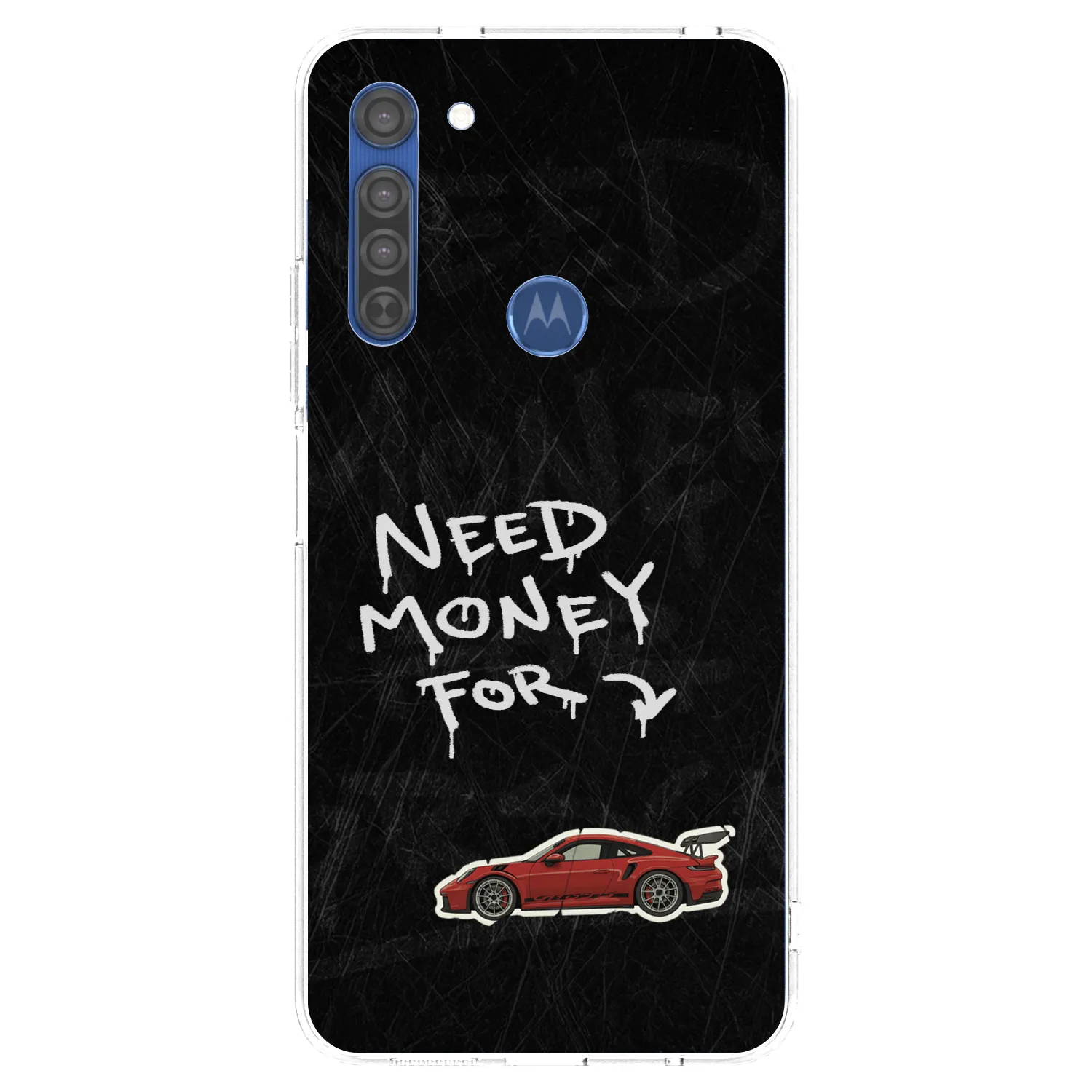 Picasee silikonska prozirna maskica za Motorola Moto G8 - Track Mode
