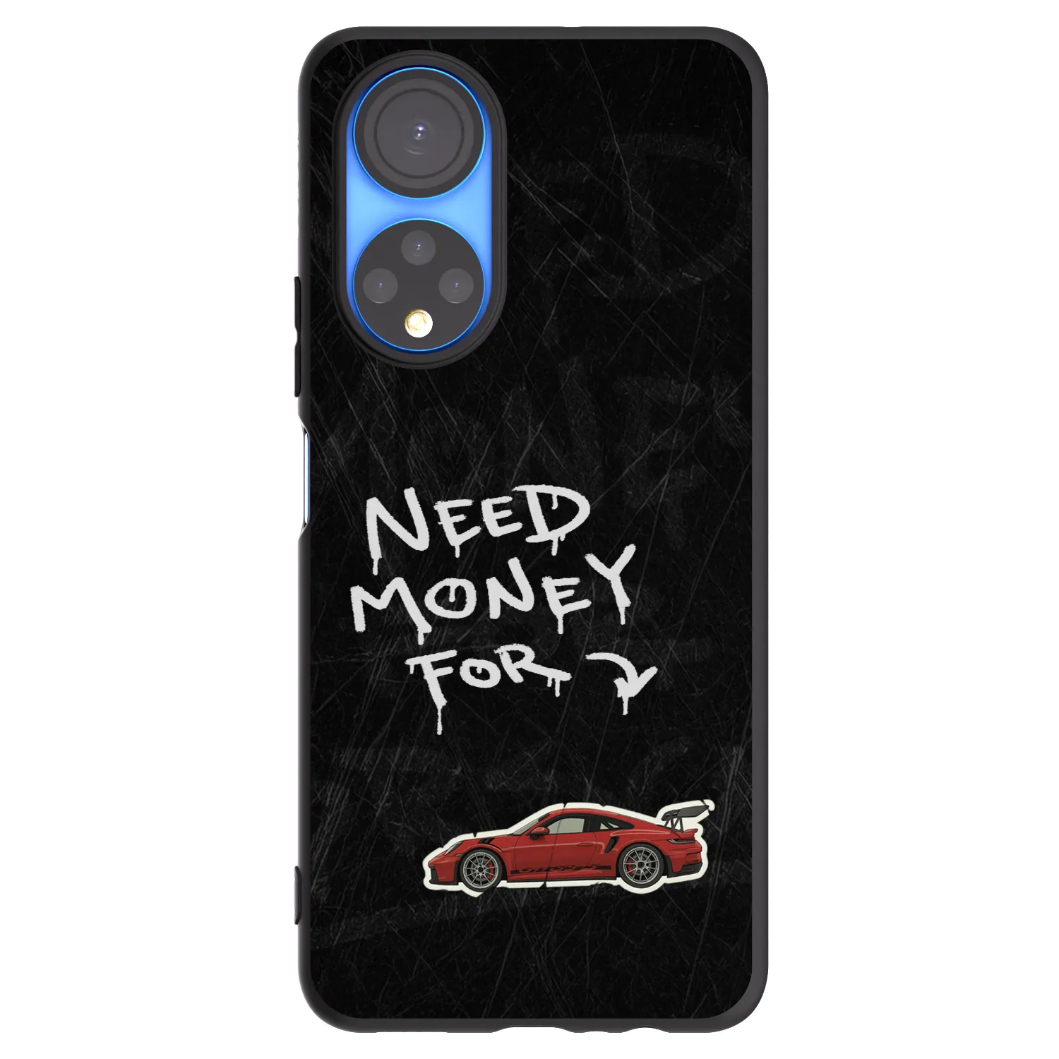 Picasee crna silikonska maskica za Honor X7 - Track Mode