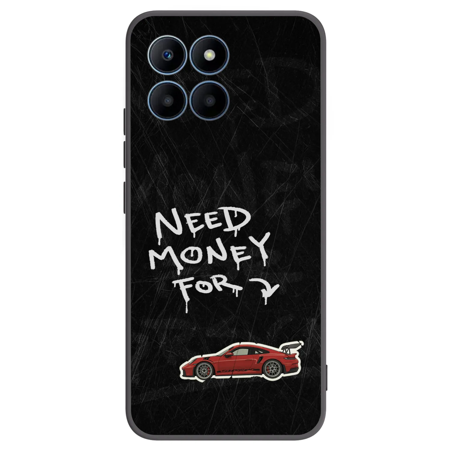 Picasee crna silikonska maskica za Honor 70 Lite - Track Mode