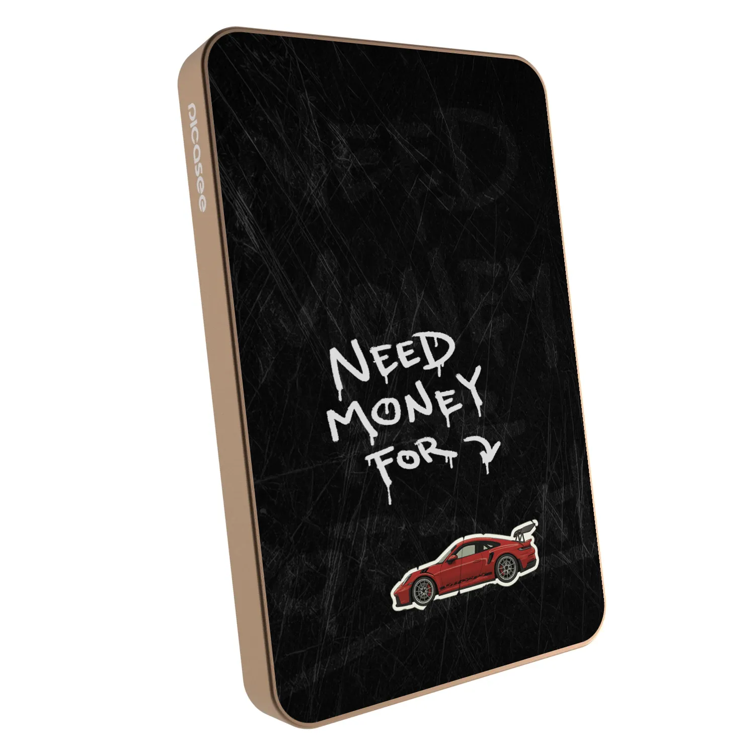 Picasee Prijenosni punjač s MagSafe 5 000 mAh Zlatni - Track Mode