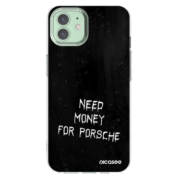 Picasee silikonska prozirna maskica za Apple iPhone 12 - Black Fuel