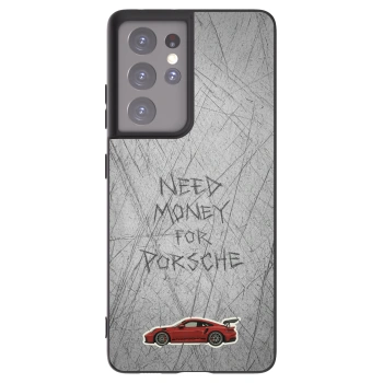 Picasee crna silikonska maskica za Samsung Galaxy S21 Ultra 5G G998B - Garage Scratch