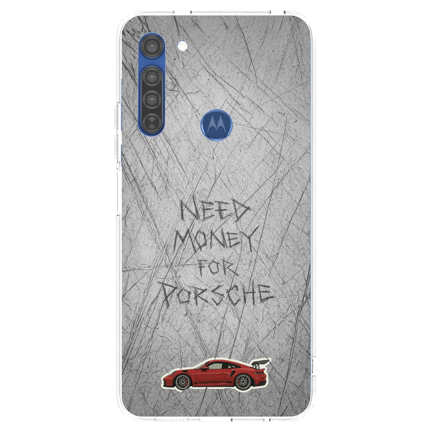Picasee silikonska prozirna maskica za Motorola Moto G8 - Garage Scratch