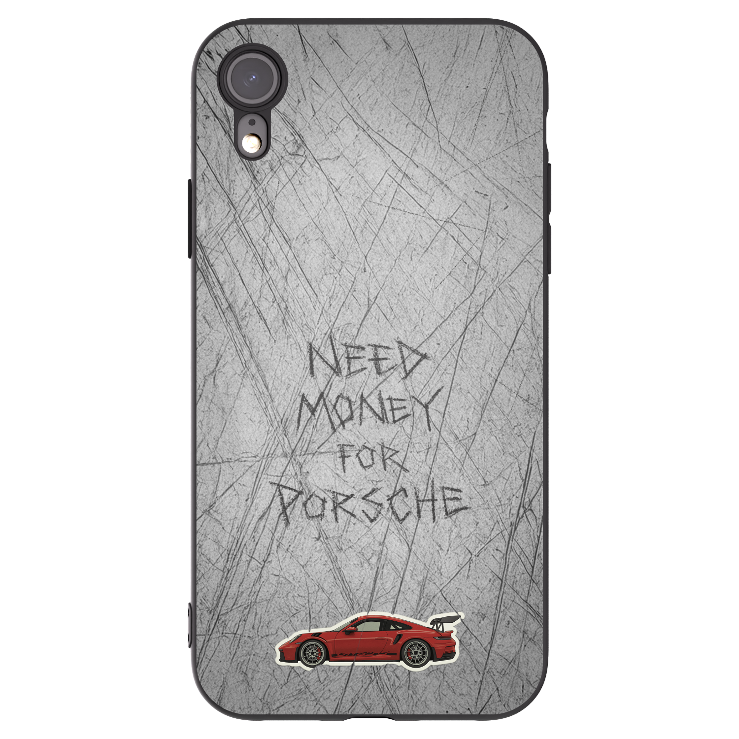 Picasee crna silikonska maskica za Apple iPhone XR - Garage Scratch