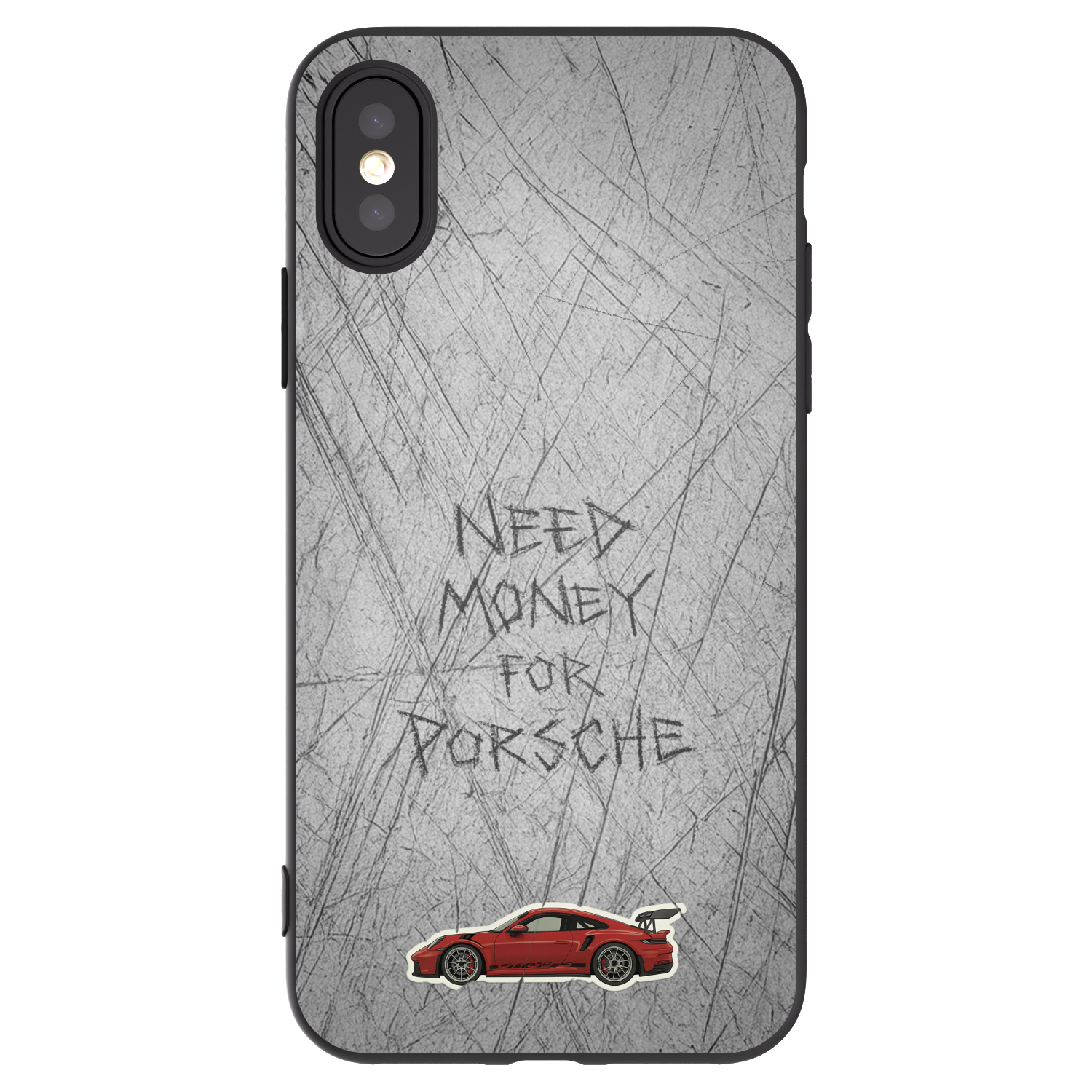 Picasee crna silikonska maskica za Apple iPhone X/XS - Garage Scratch