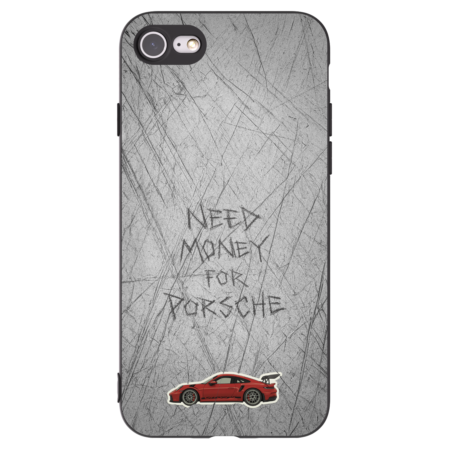 Picasee crna silikonska maskica za Apple iPhone 8 - Garage Scratch