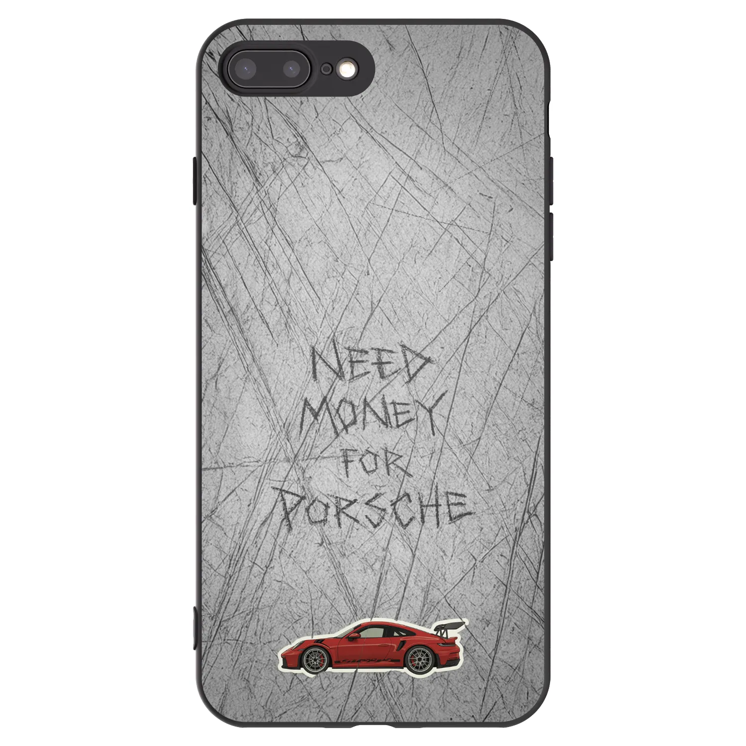 Picasee crna silikonska maskica za Apple iPhone 8 Plus - Garage Scratch