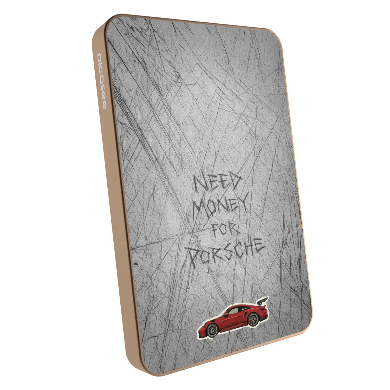 Picasee Prijenosni punjač s MagSafe 5 000 mAh Zlatni - Garage Scratch