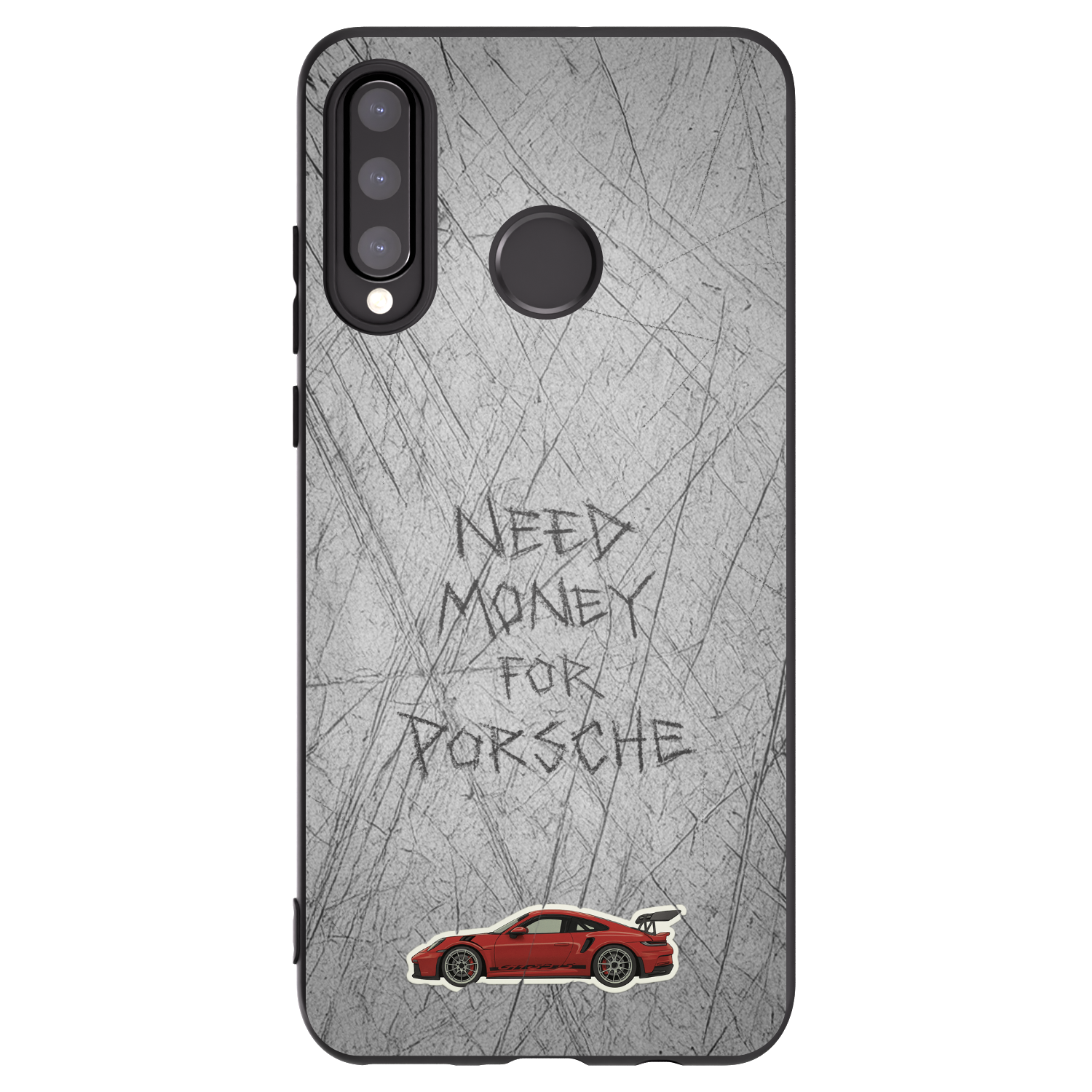 Picasee crna silikonska maskica za Huawei P30 Lite - Garage Scratch