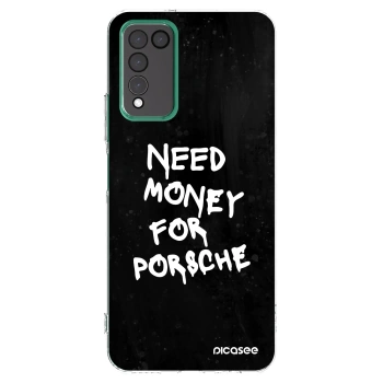 Picasee silikonska prozirna maskica za Honor 10X Lite - Black Dollar