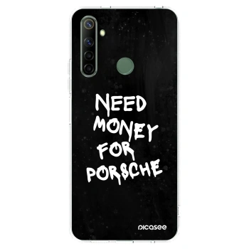 Picasee silikonska prozirna maskica za Realme 6i - Black Dollar
