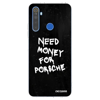 Picasee silikonska prozirna maskica za Realme 5 - Black Dollar