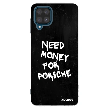 Picasee silikonska prozirna maskica za Samsung Galaxy A12 A125F - Black Dollar