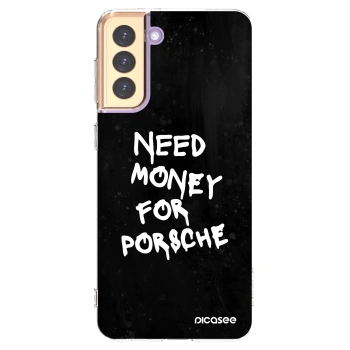 Picasee silikonska prozirna maskica za Samsung Galaxy S21+ 5G G996F - Black Dollar