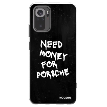 Picasee silikonska prozirna maskica za Xiaomi Redmi Note 10 - Black Dollar