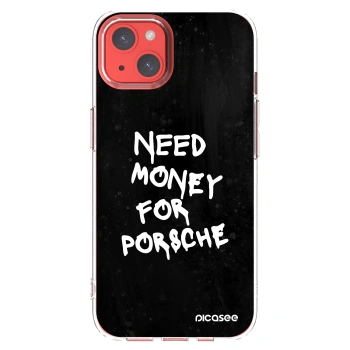 Picasee silikonska prozirna maskica za Apple iPhone 13 - Black Dollar
