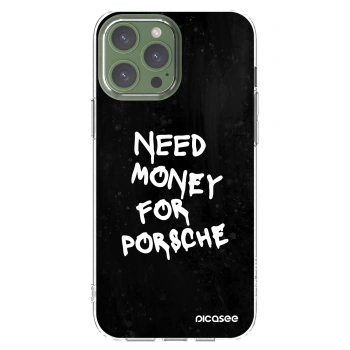 Picasee silikonska prozirna maskica za Apple iPhone 13 Pro Max - Black Dollar