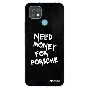 Picasee silikonska prozirna maskica za Realme C21 - Black Dollar