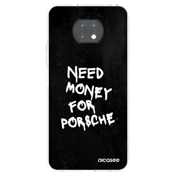 Picasee silikonska prozirna maskica za Xiaomi Redmi Note 9T - Black Dollar