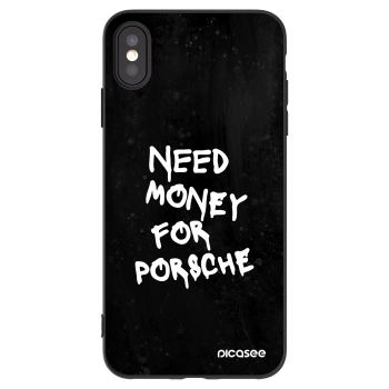 Picasee crna silikonska maskica za Apple iPhone XS Max - Black Dollar