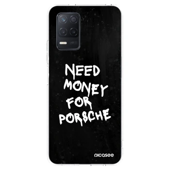 Picasee silikonska prozirna maskica za Realme 8 5G - Black Dollar