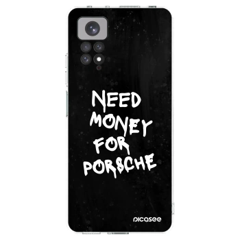 Picasee silikonska prozirna maskica za Xiaomi Redmi Note 11S 4G - Black Dollar