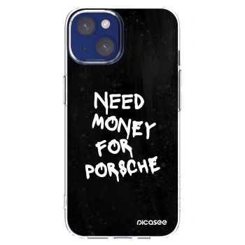 Picasee silikonska prozirna maskica za Apple iPhone 14 - Black Dollar
