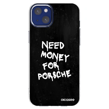 Picasee silikonska prozirna maskica za Apple iPhone 14 Plus - Black Dollar